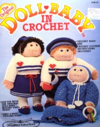 102 2 ORIGINAL DOLL BABY CPK CROCHET/KNIT DOLL BODY,CLOTHS LFLTS